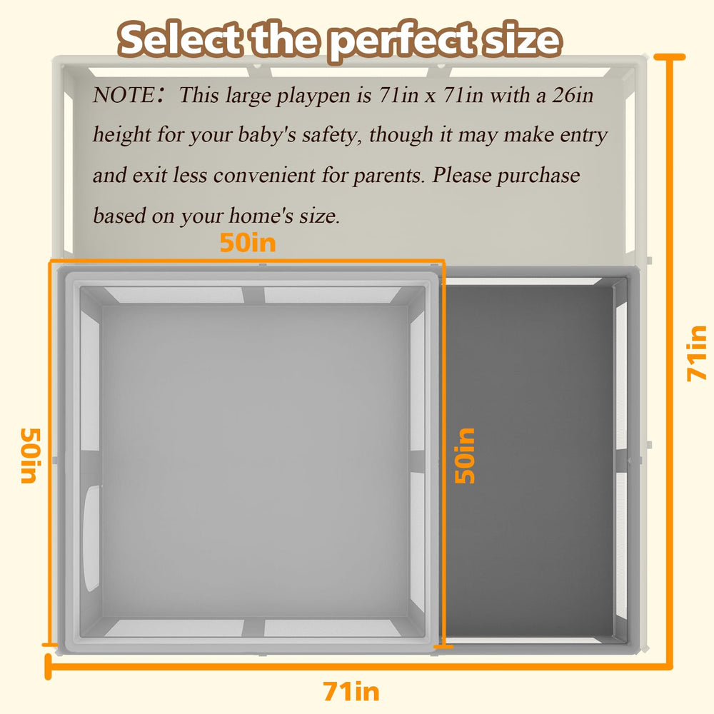 Ptcide foldable playpen 3sec unfold storage highlights rapid transition from storage to play area.