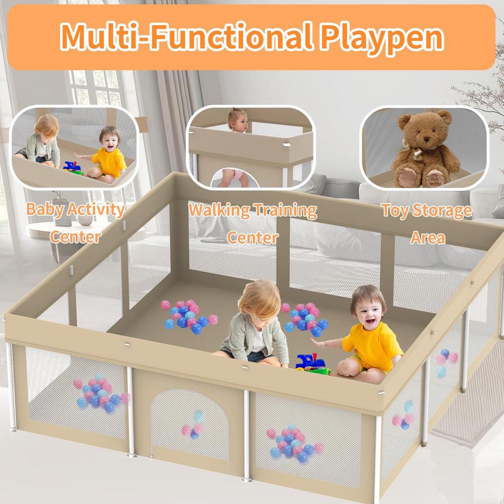 Ptcide foldable playpen 71x71 portable-travel-bag for on the go