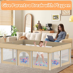 Ptcide portable playpen with travel bag ready for home or travel