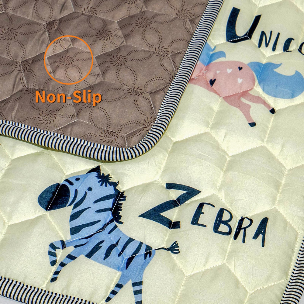 Ptcide machine-washable crawling mat for easy cleanup after messy play sessions