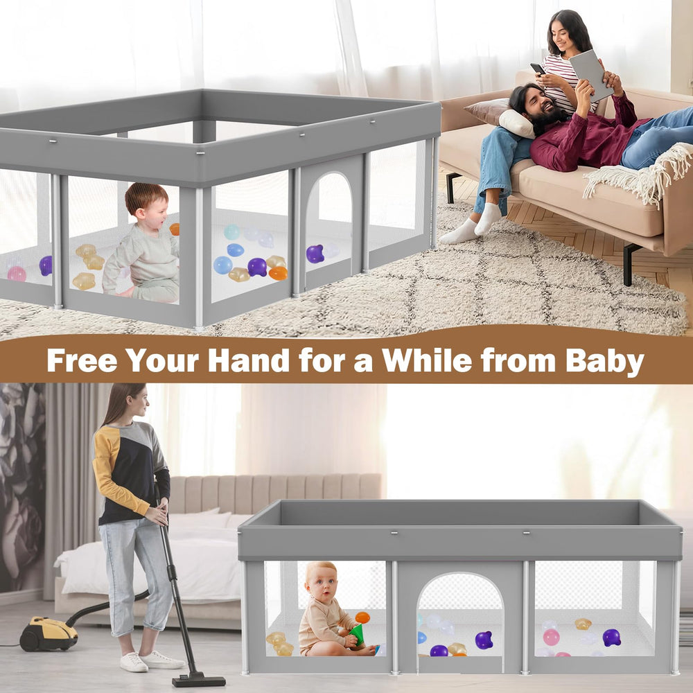Ptcide playard safety zipper gate detail emphasizes childproof access control for peace of mind.