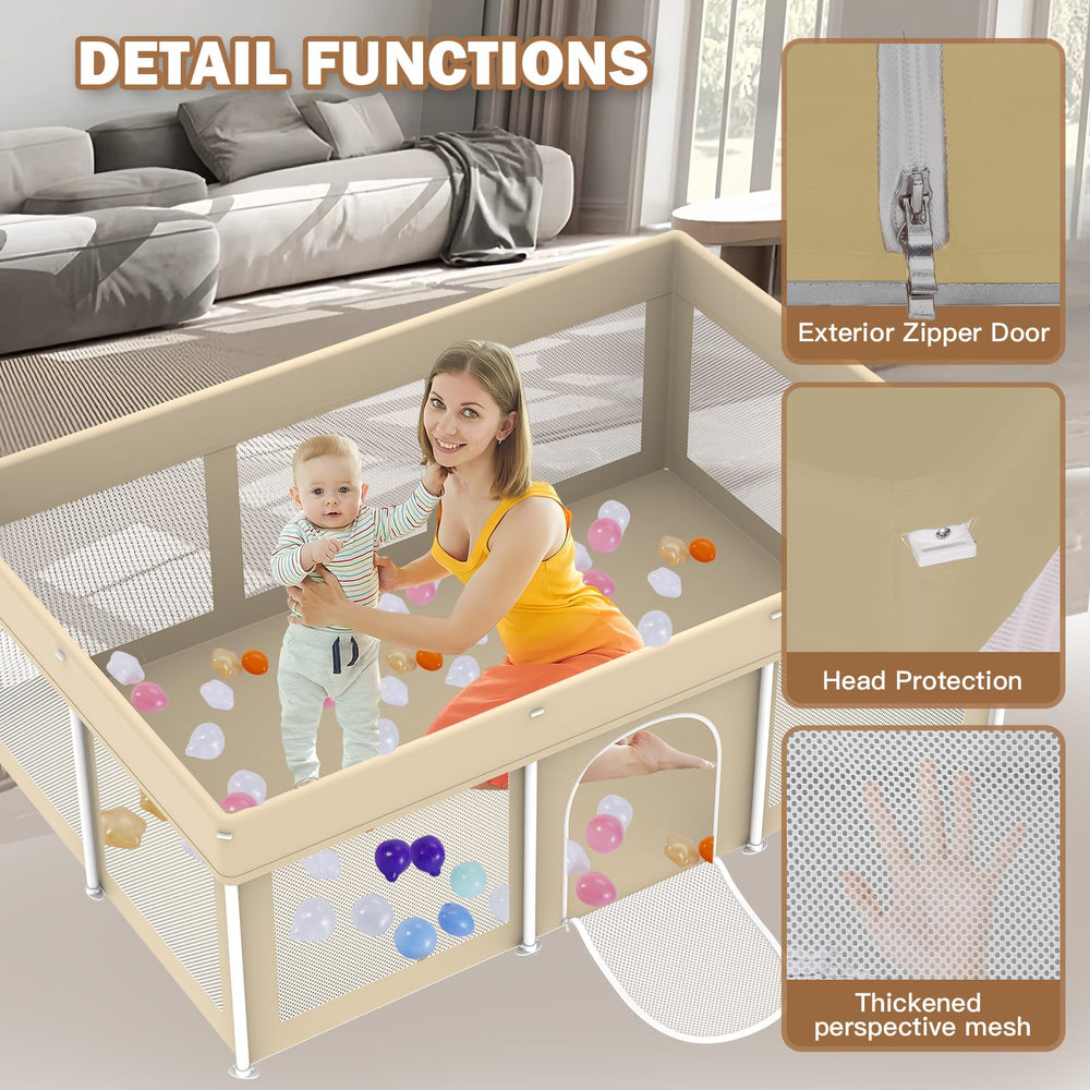 PTCIDE playpen fabric is easy to detach and machine washable