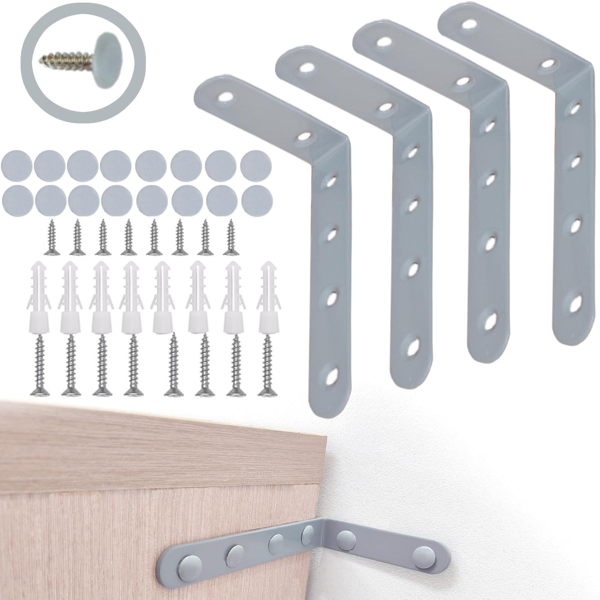 PTKSZGT anti-tip anchor on dresser wall provides secure stability for kids