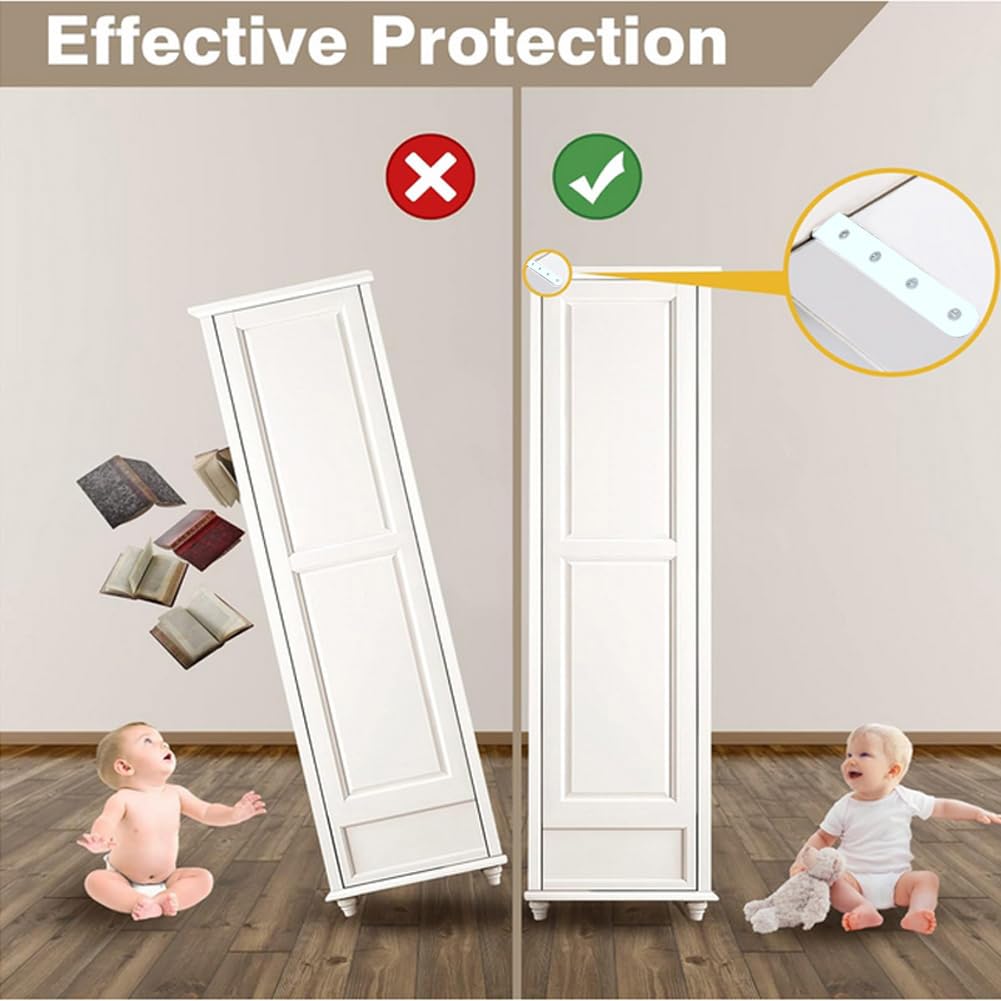 PTKSZGT bookshelf anchor use demonstrates safe shelving for kids and pets
