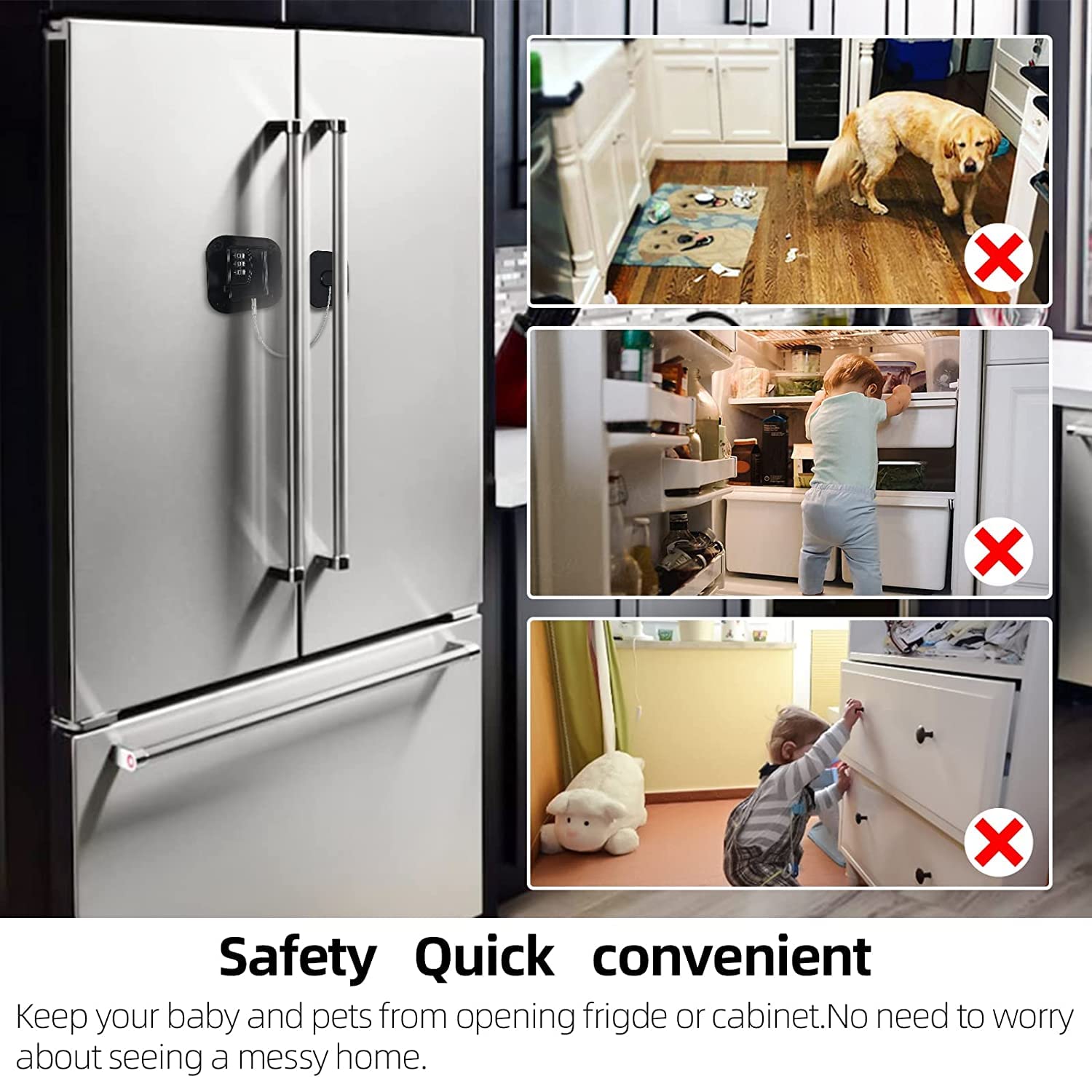 PTMYXIN A Pack Refrigerator Lock child safety use—prevents curious access to medicines
