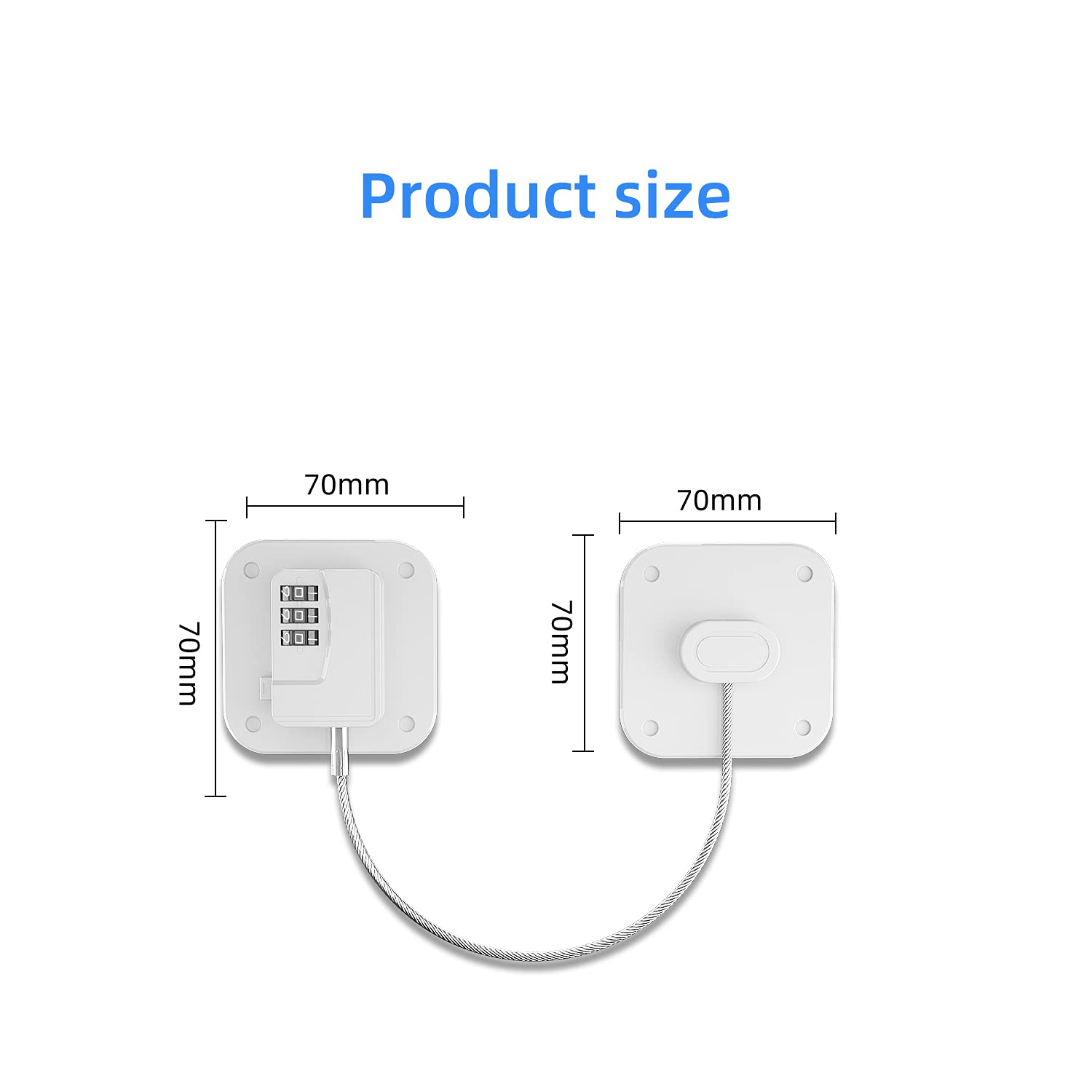PTMYXIN A Pack Refrigerator Lock drawer secure—protects contents with simple two-door latch