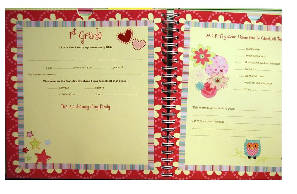 Publications International deluxe album girl layout designed for a friendly school memories theme