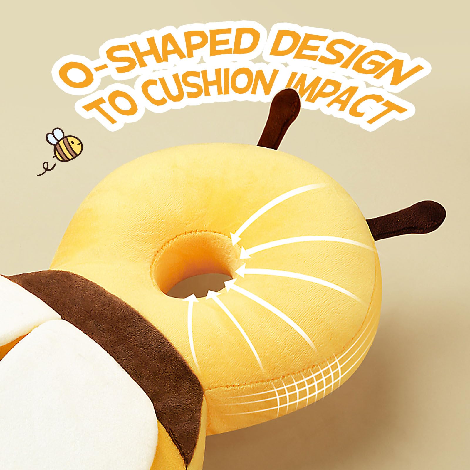 Pucmaoci adjustable-fit head protector backpack adapts as your little one grows.
