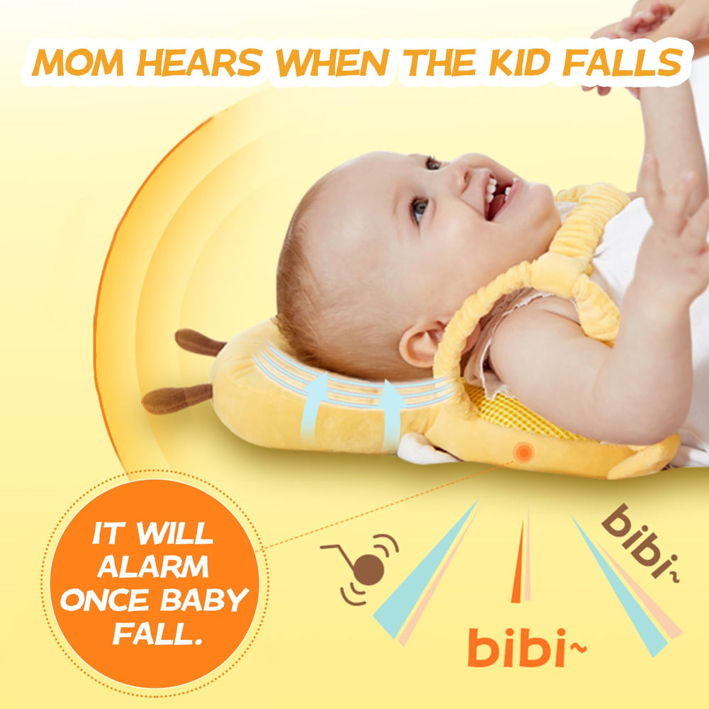 Pucmaoci baby head protector backpack ultra-light design reduces strain on tiny shoulders.