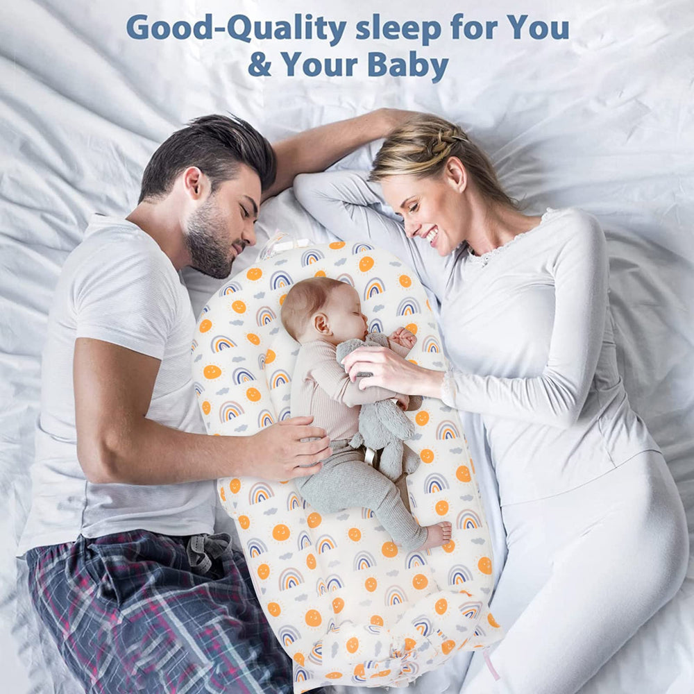 Pucmaoci rainbow cover coordinates with nursery decor and daily routines.
