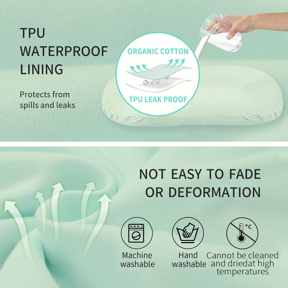 Pucmaoci cover close-up shows organic cotton fabric safe for baby's skin