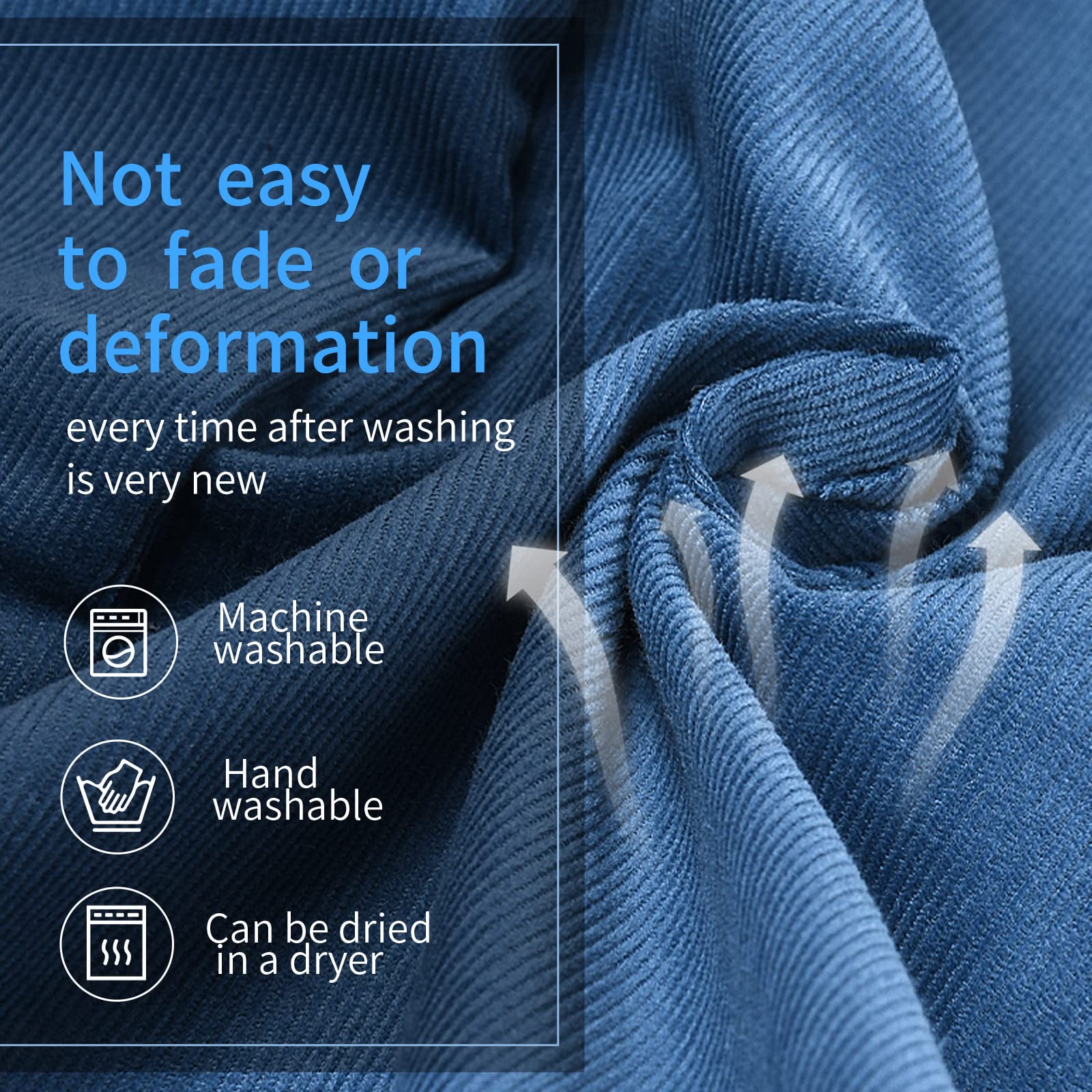 Skin-friendly 100% cotton corduroy keeps baby comfy and dry.
