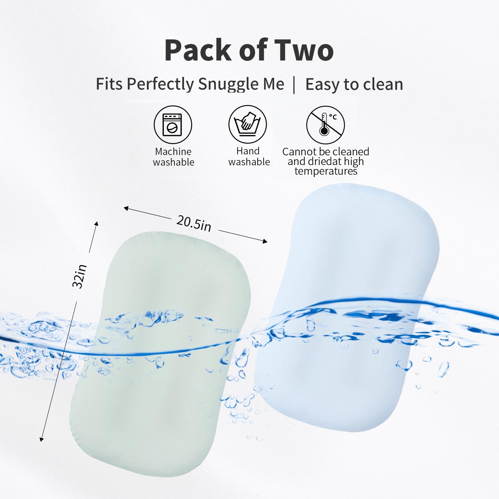Pucmaoci two-pack includes blue and green covers for rotation and variety.