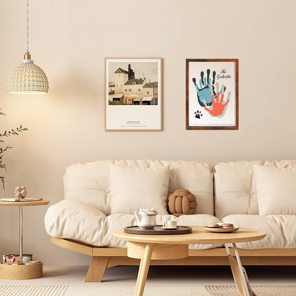 PUDEKO family handprint kit paint sheets deliver vibrant colors for lasting keepsakes