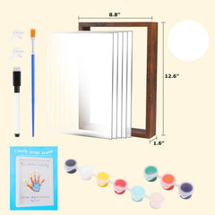PUDEKO handprint kit paintbrush included for precise baby hand and footprint art