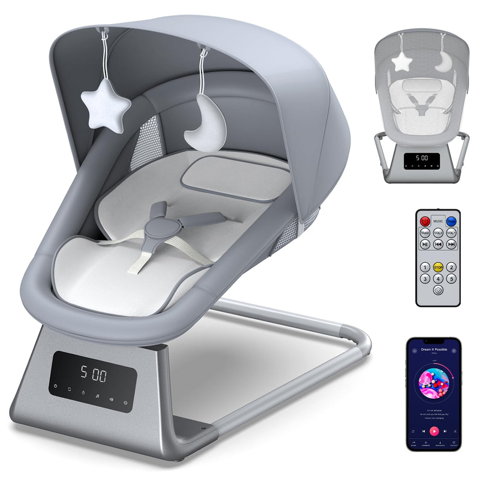 Pudult Baby Swing with cry detection soothing the infant