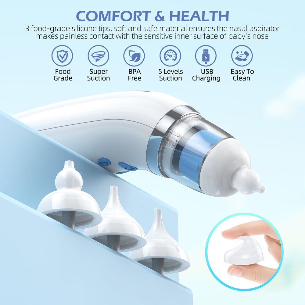 Pudult nasal aspirator travel-friendly compact design for on-the-go use.