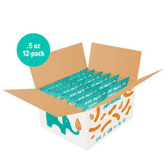Puffworks Soft Melt Puffs image highlighting easy to hold baby snack with low sodium