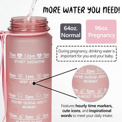 PuGez pregnancy water bottle weekly stickers dual types for milestone tracking