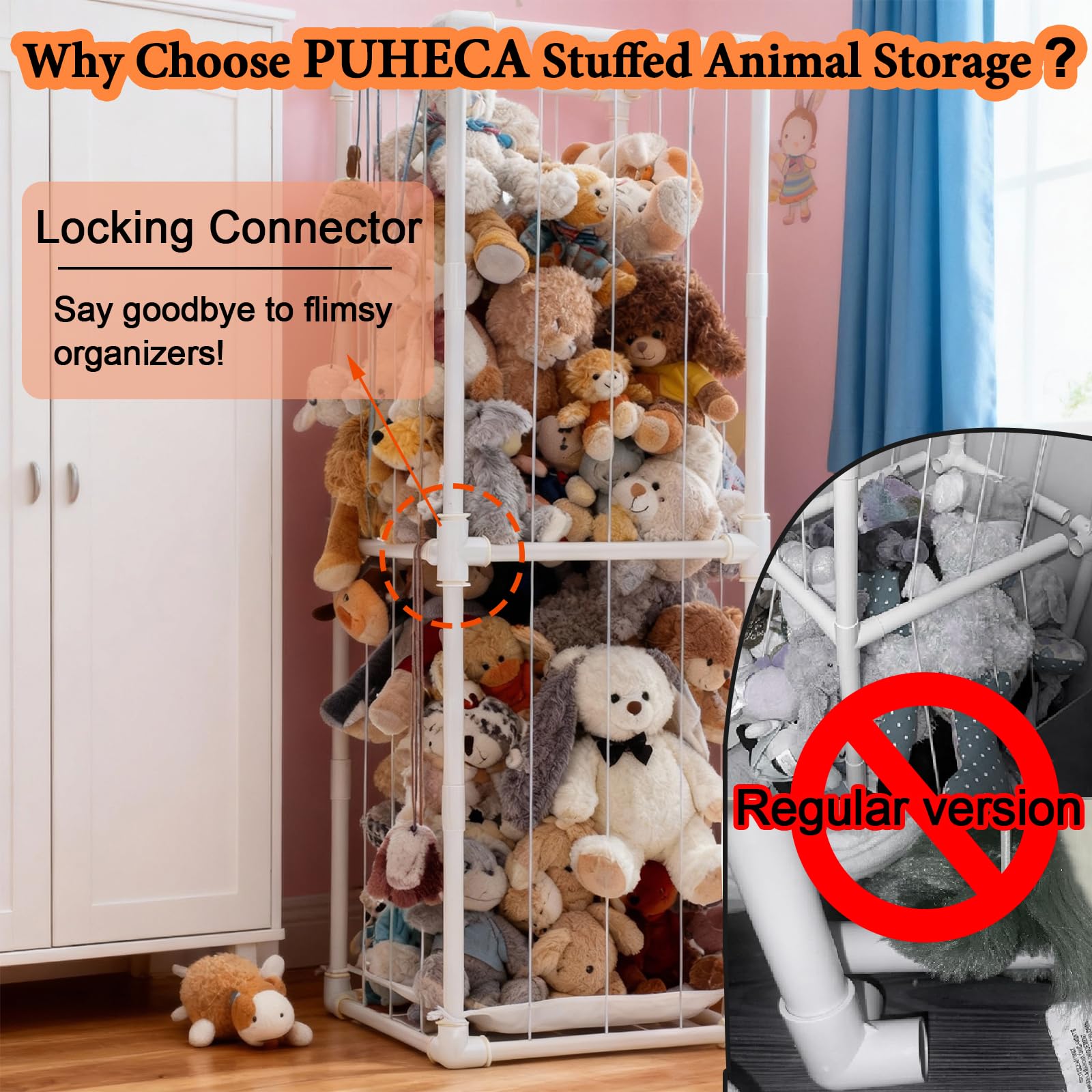 Puheca gift-ready stuffed-animal-storage-organization as a thoughtful holiday gift.