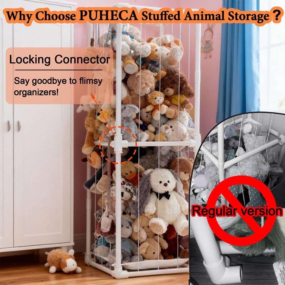 Puheca gift-ready stuffed-animal-storage-organization as a thoughtful holiday gift.
