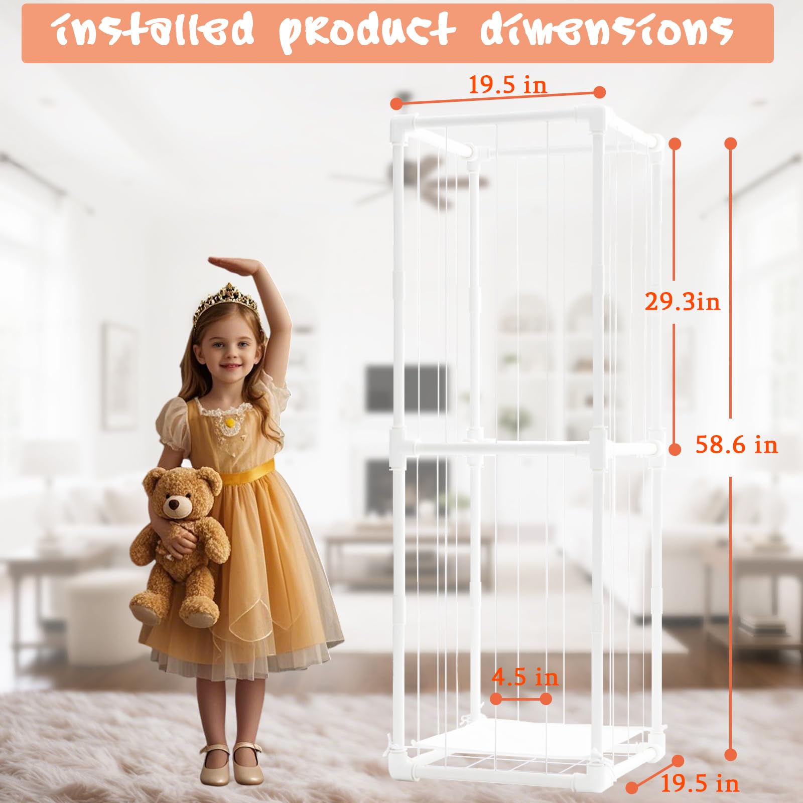 Puheca stuffed-animal-organizer PVC-material close-up highlighting durability.