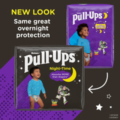 Pull-Ups absorbent core for overnight protection supporting calm bedtimes.