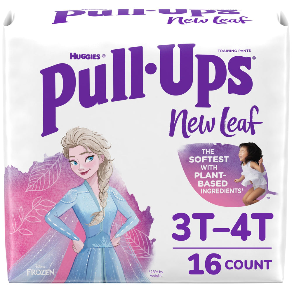 Pull-Ups New Leaf Frozen graphics close-up, kid-friendly learning cue.