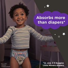 Pull-Ups refastenable sides enable easy nighttime changes.
