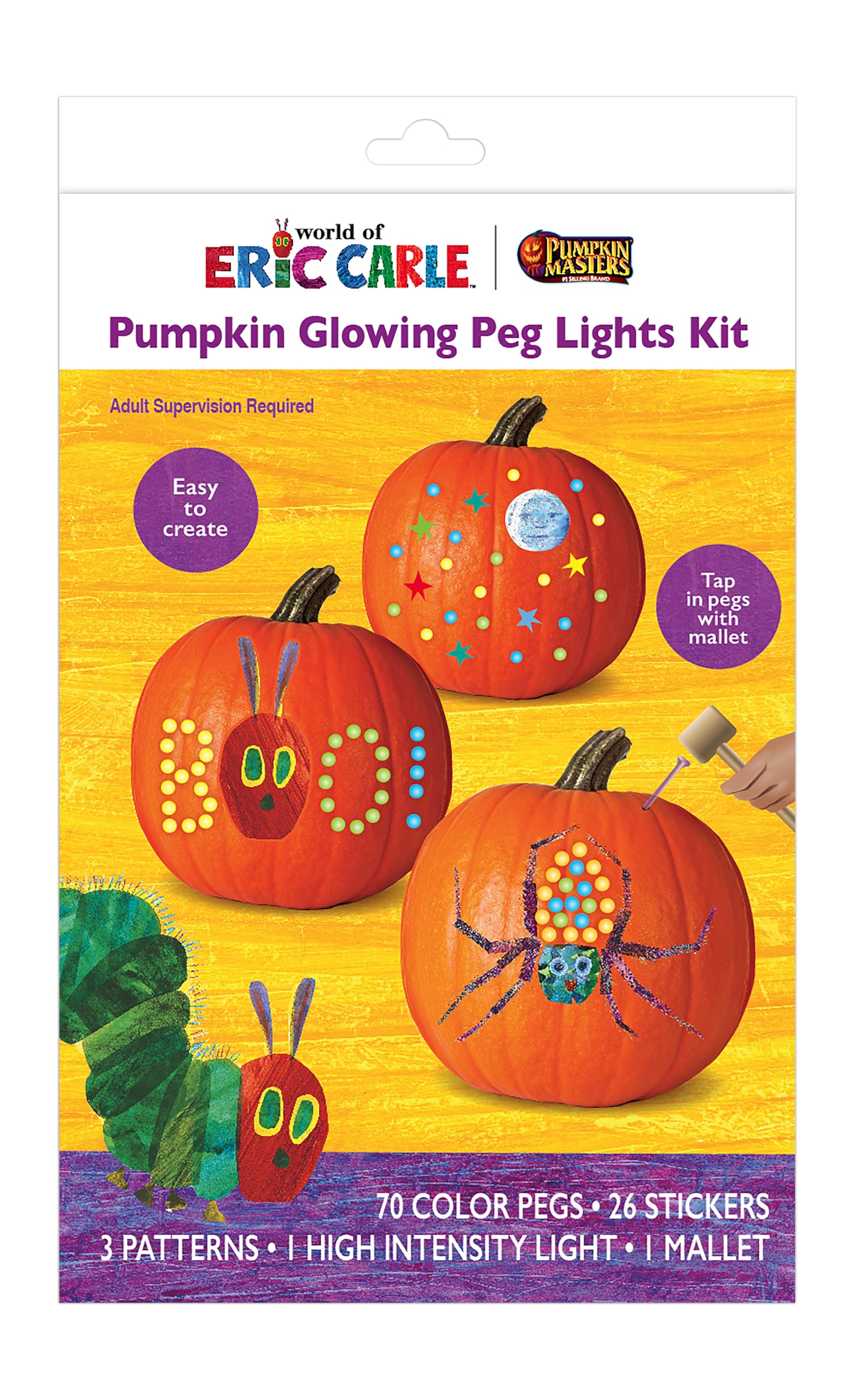 Pumpkin Masters World of Eric Carle peg patterns show colorful design ideas for kids