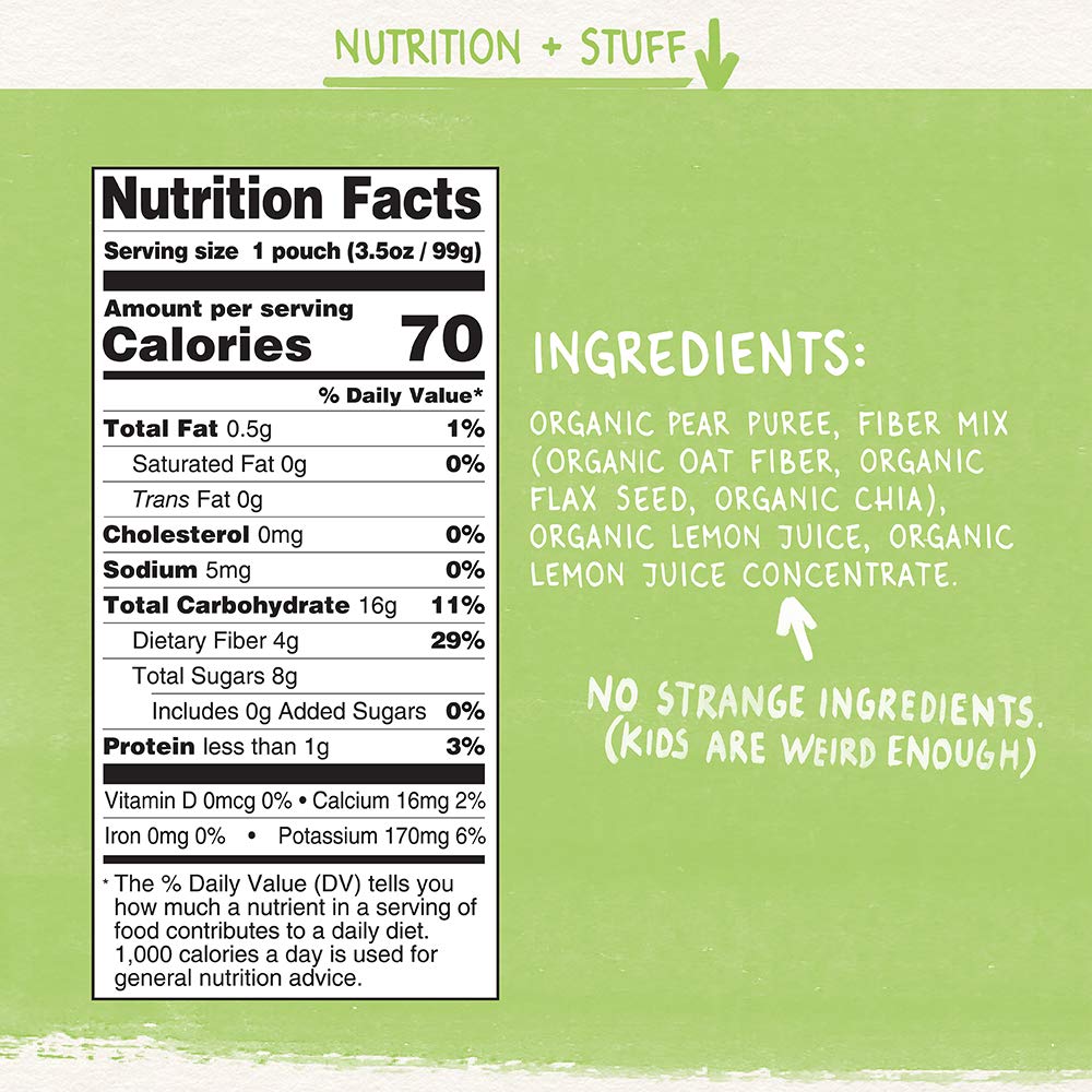 Pumpkin Tree Organics fruit snack lemon zest pouch shows refreshing flavor