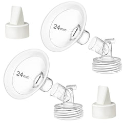 Pumpmom 24mm flanges package view for quick, clean pumping setup.