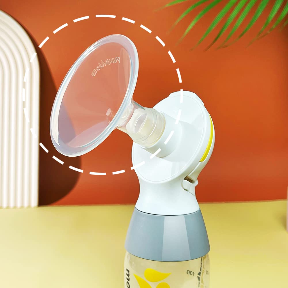 PumpMom breastpump shields cleaning-ready design suitable for dishwasher or steam cleaning