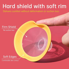 PumpMom-US 105° wide angle hole demonstrates improved shield fit during pumping.