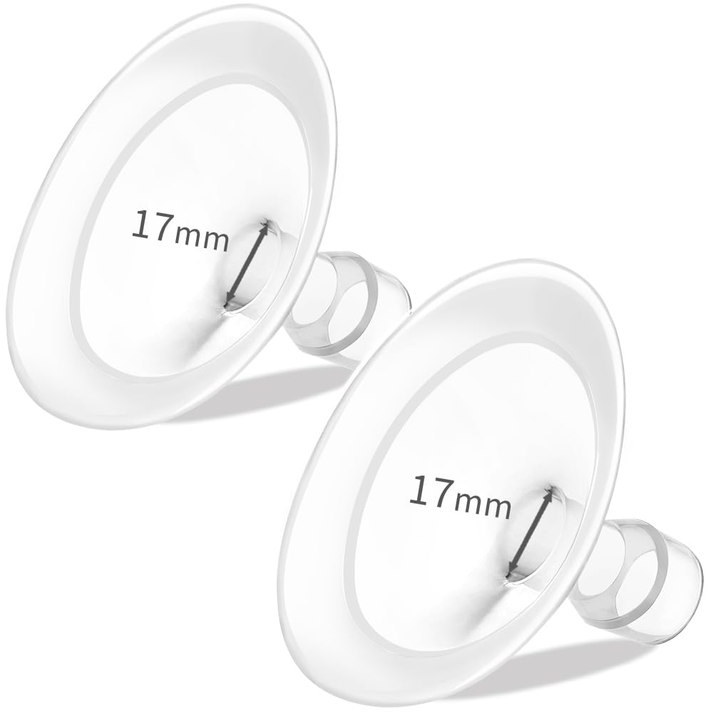 PumpMom-us 17mm flange soft rim close-up showing comfortable seal for pumping.