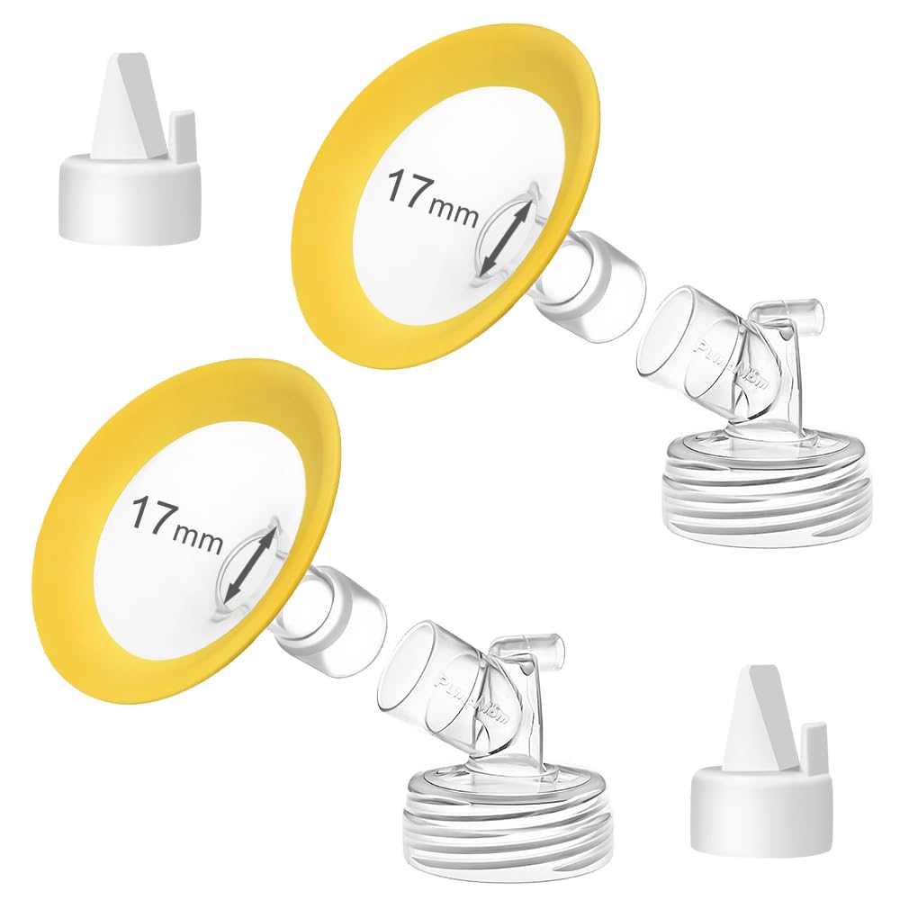 PumpMom-US 17mm flange with transparent body shows Spectra compatibility for reliable seal.