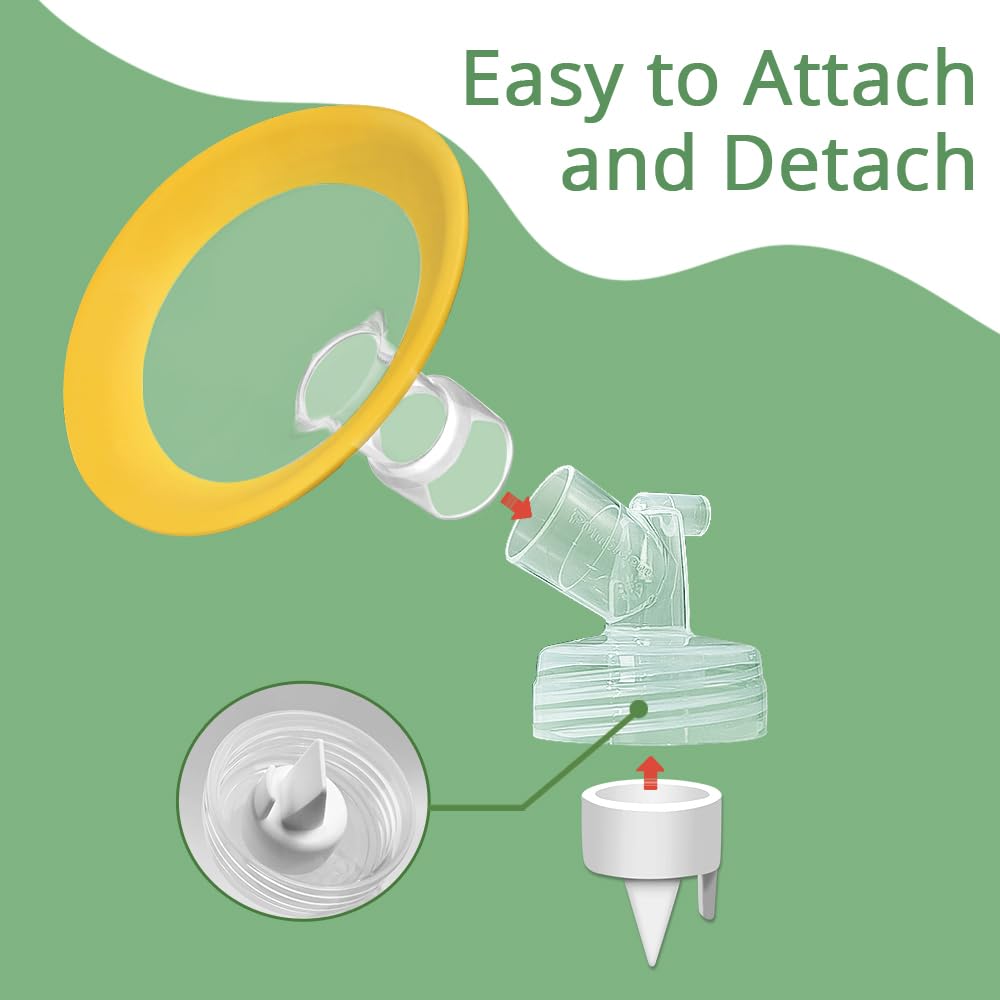 PumpMom-US 17mm flange two-piece design enables easy detachment.