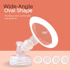 PUMPMOM-US 21mm flange breast shield compatible with Spectra for improved fit