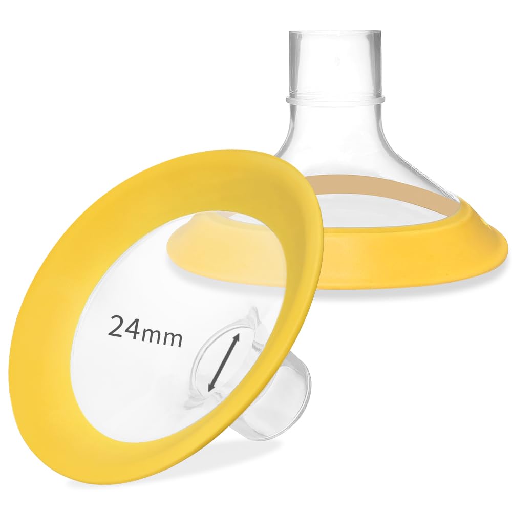 PumpMom-US 24mm oval flange shields offer Medela compatibility and secure pumping comfort.