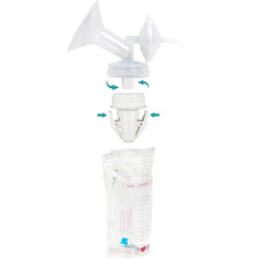 PumpMom-US Avent wide-mouth adapter facilitates pumping into Avent bags.