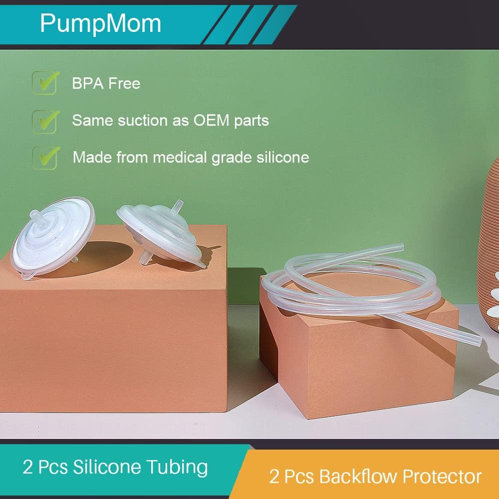 PumpMom-us closed system design minimizes milk contact with tubing.