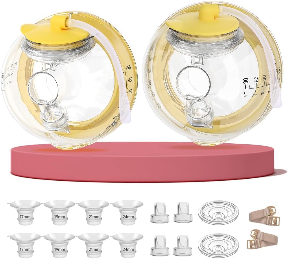 PUMPMOM-US hands-free cups with 27mm flange for discreet pumping.