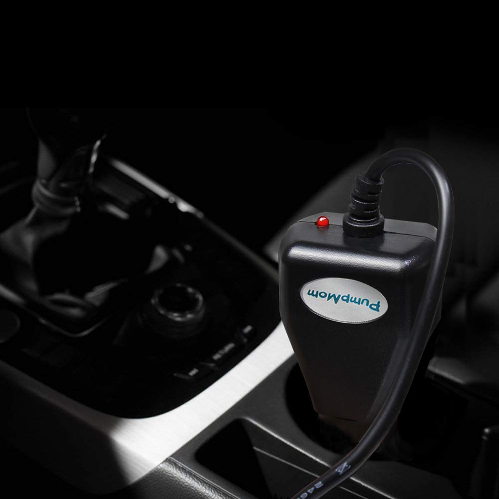 In-use: car pumping during commutes is easier with this adapter.