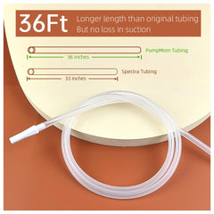 PUMPMOM-US longer tubing emphasizes added length without sacrificing suction performance.