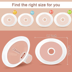 PumpMom-us oval design with 106° hole suggesting improved fit during pumping.