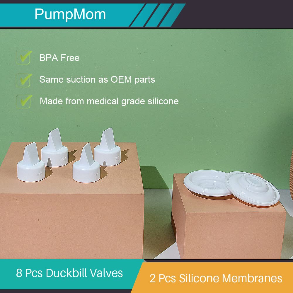 PUMPMOM-US silicone membranes 2-pack; compatible with gentle, consistent suction.