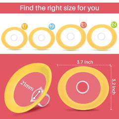 PumpMom-US soft-rimmed shield highlights comfortable pumping fit.