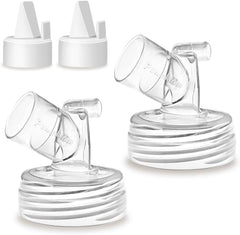 PumpMom-us wide mouth connector duckbill valves 2-pack enables secure adapters for Spectra bottles