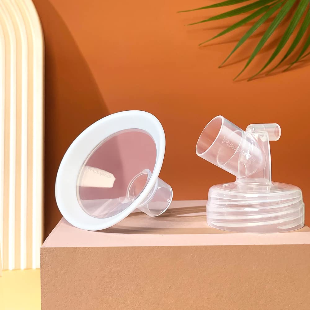 Wide-angle 106-degree shield opening from PumpMom improves fit