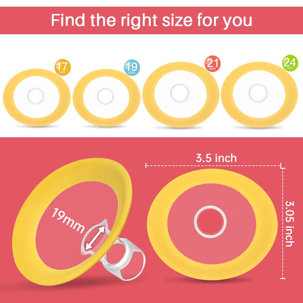 PUMPMOM-US 19mm oval flange soft rim supports comfortable fit.